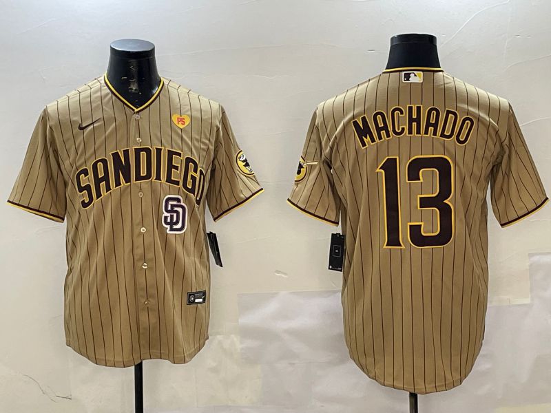 Men San Diego Padres #13 Machado Brown Stripe Game 2025 Nike MLB Jersey style 8->san diego padres->MLB Jersey